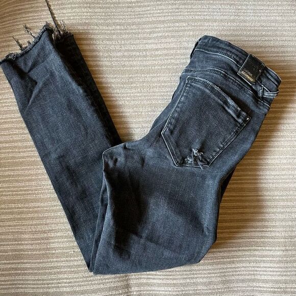Zara trafaluc distressed black jeans 8 - Picture 6 of 8